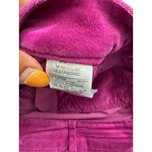 Old Navy Purple Velvet Plus Office Work Business Mid-Rise Pixie Pants Size 18 - Picture 2 of 13